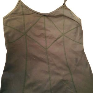 Prana XL dark Hunter green bra top camisole/ yoga lots of stretch lightly worn